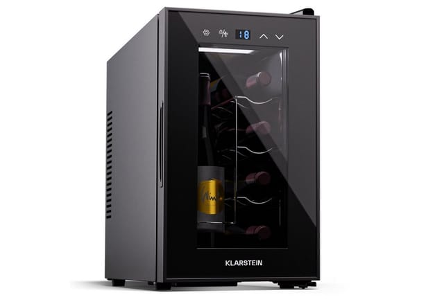 Klarstein Shiraz 8 Uno Vertical Weinkühlschrank 8 Flaschen 8-18 °C Touch-Control