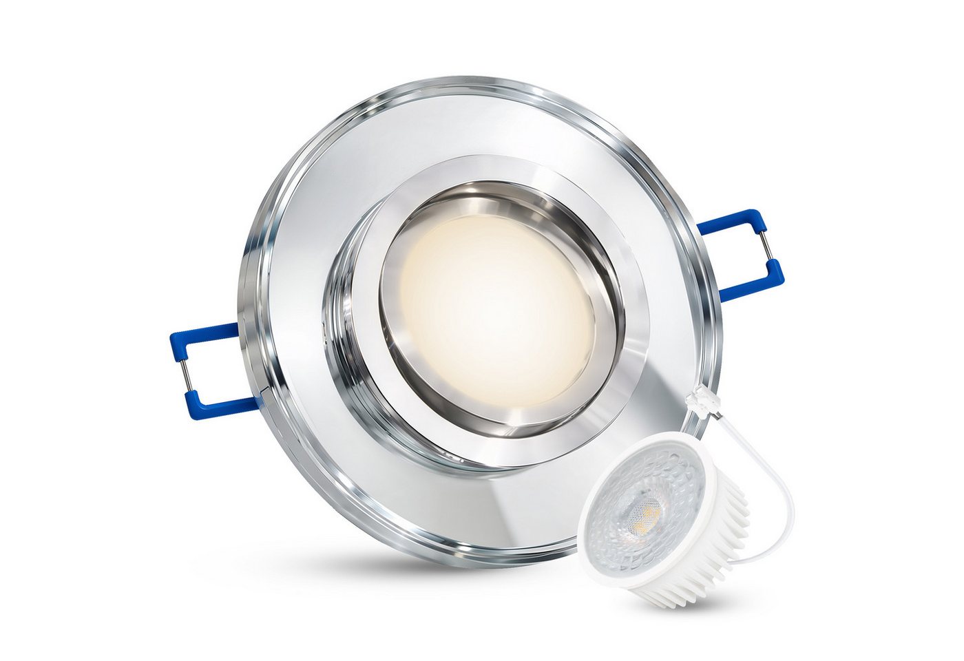 SSC-LUXon LED Einbaustrahler MIRELLA Glas LED Einbauspot schwenkbar mit LED Lampe neutralweiß, Neutralweiß Bild 4