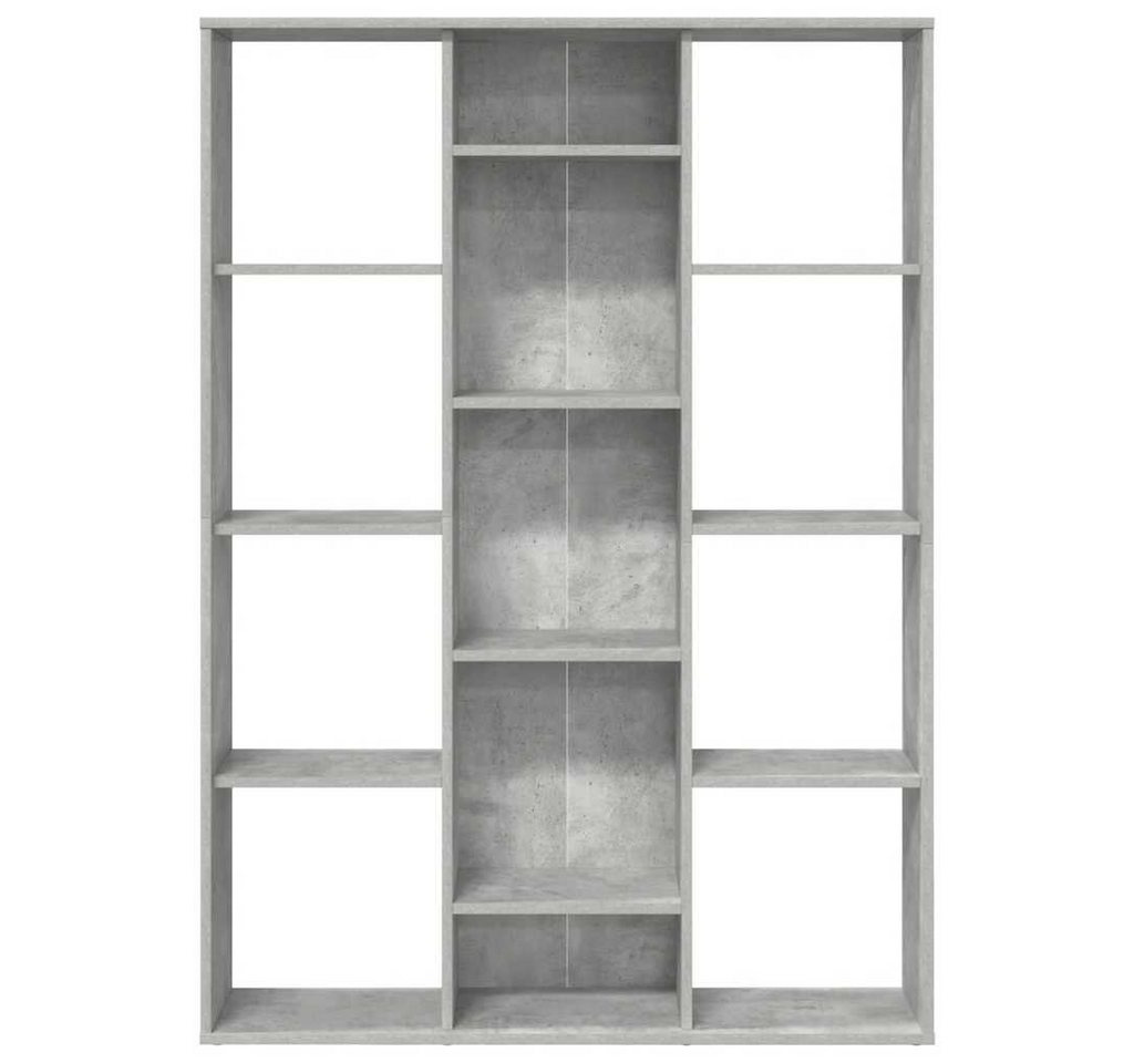 furnicato Raumteiler mit 13 Fächern 100 x 24 x 140 cm Betongrau, 1-tlg., Stabiles Bücherregal mit viel Stauraum für DVDs und Dekorationen Bild 5