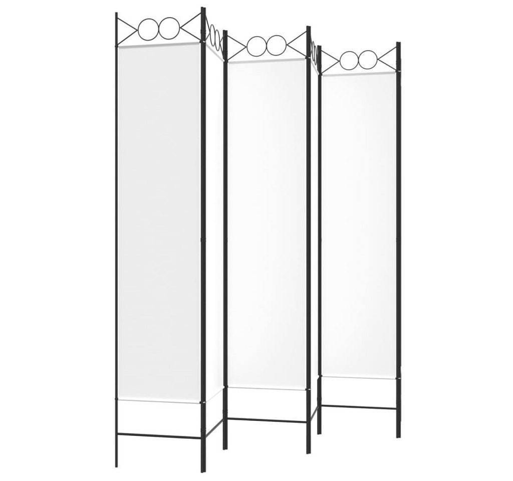 furnicato Raumteiler Paravent 240x200 cm Weiß aus Stoff mit 6 Paneelen, 1-tlg., Atmungsaktive Sichtschutzwand, lichtdurchlässig für das Schlafzimmer Bild 2