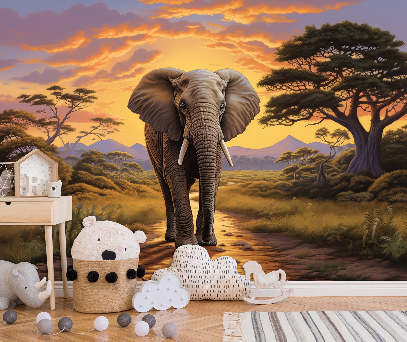 Wallarena Fototapete Sonnenuntergang - Mehrfarbig - Modern - Vlies - Wohnzimmer, glatt, 104x70cm Bild 5