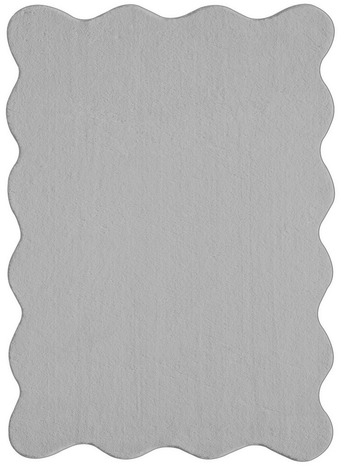 TeppichHome24 Teppich Grau Teppich pflegeleicht moderne Wellenform, rechteckig, Höhe: 19 mm Bild 4