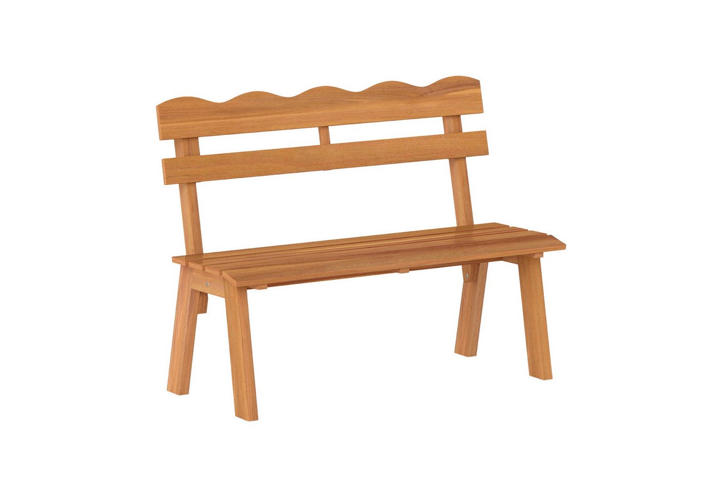 COSTWAY Gartenbank, Akazienholz wetterfest Sitzbank 2-Sitzer 360 kg 47,5x105x80cm Bild 5