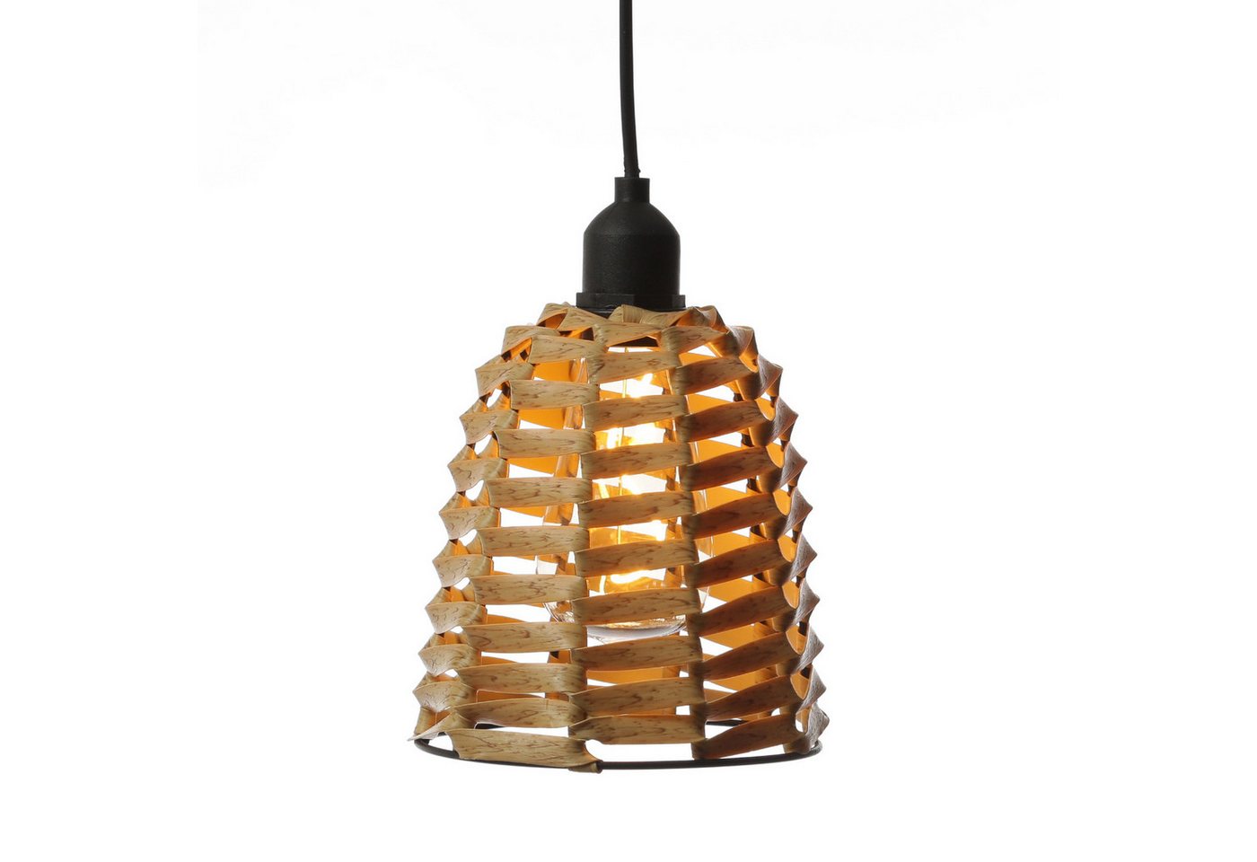 MARELIDA Hängeleuchte LED Lampenschirm in Rattan-Optik outdoor für Terrasse Balkon 15cm, LED Classic, warmweiß (2100K bis 3000K) Bild 5