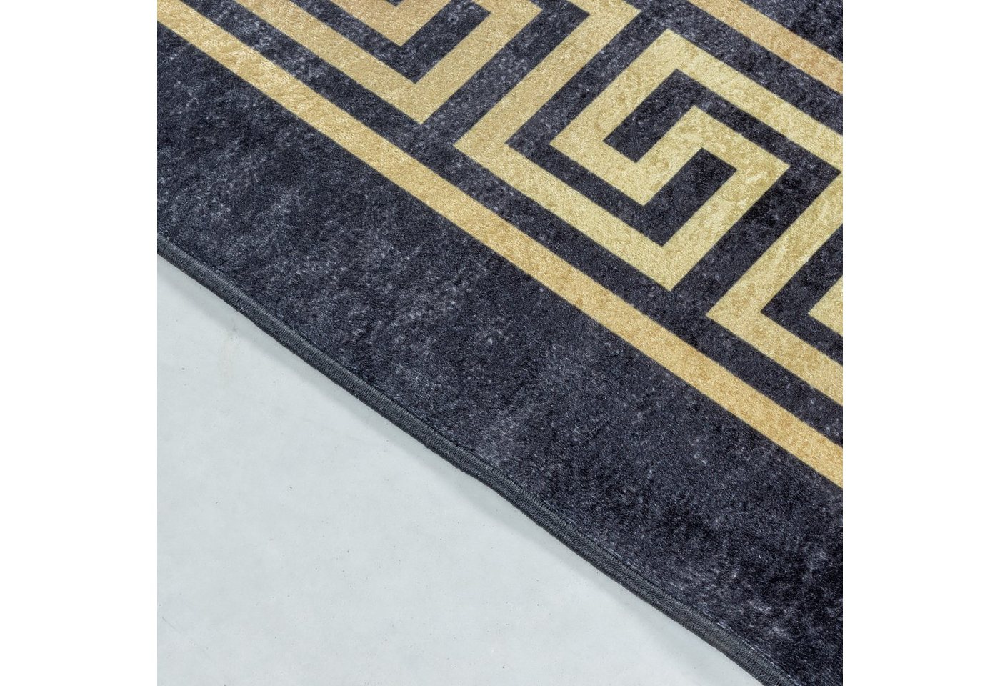 Stilvoll Günstig Teppich Waschbar Wohnzimmer Flur Küche Mäander-Design, Rechteck, Höhe: 7 mm Bild 2