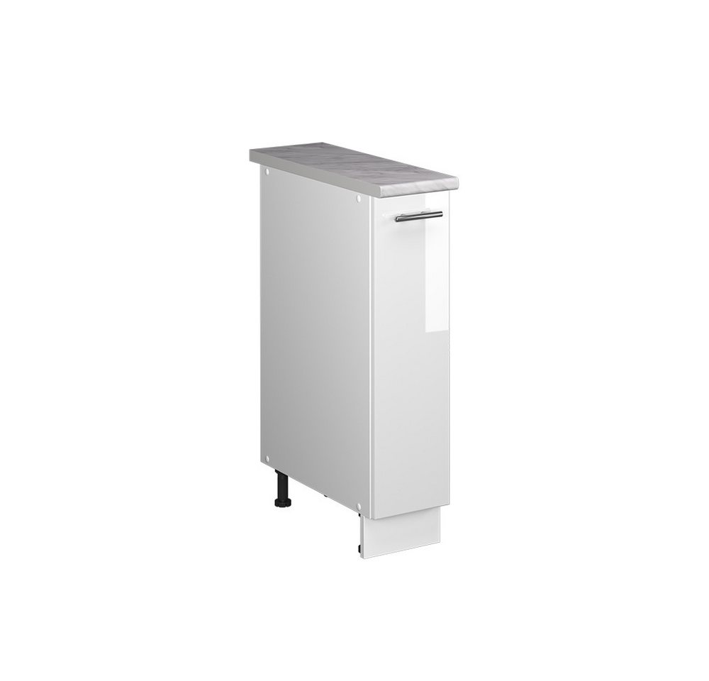 Vicco Apothekerschrank Fame-Line, Weiß Hochglanz/Weiß, 20 cm, AP Marmor (1-St) Bild 5