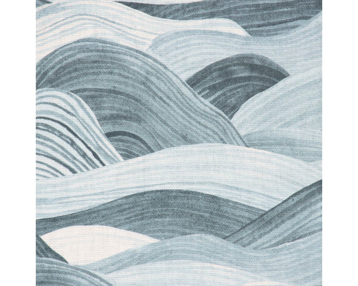 SCHÖNER LEBEN. Tischläufer Wellen blau 40x160cm, handmade Bild 3