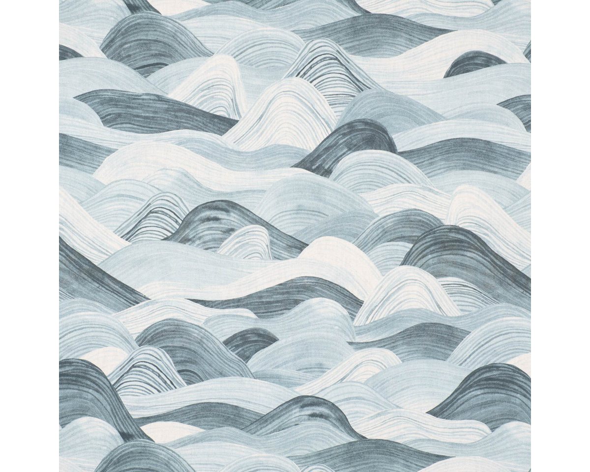 SCHÖNER LEBEN. Tischläufer Wellen blau 40x160cm, handmade Bild 5