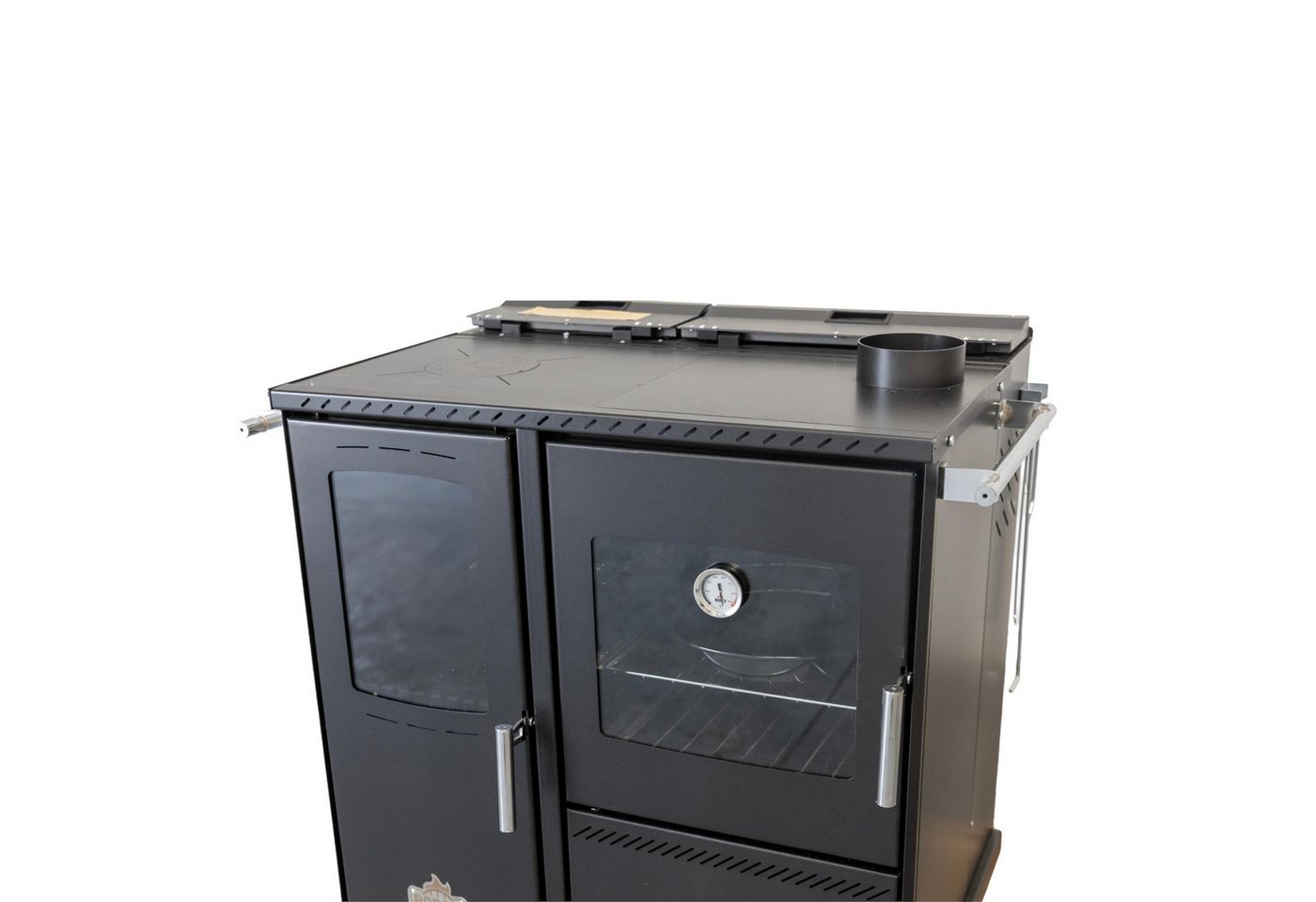 Baba's Kaminofen Hybridofen Pellets und Holz Kombiofen mit Backfach mit Herdplatte, 10 kW, Dauerbrand, Dauerbrandofen, Pelletofen ohne Strom Holzofen Holz Ofen Kamin Bild 3