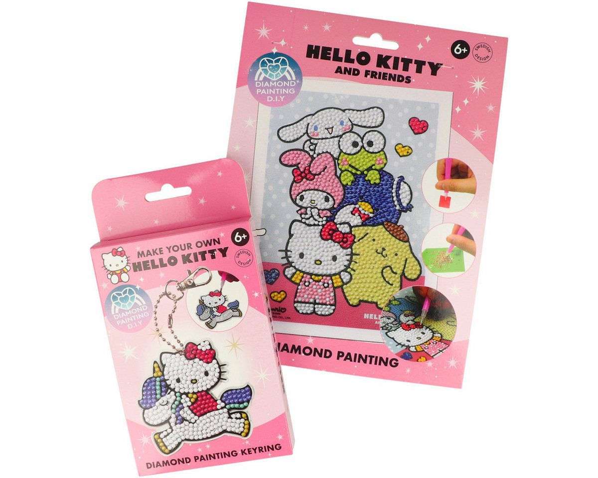 Hello Kitty Malen nach Zahlen DIY Diamond Painting Bastelset Unisex Kinder (1857-St), Diamantenbild, Diamantmalerei, Diamond Painting, Malset, Kreativset Bild 2