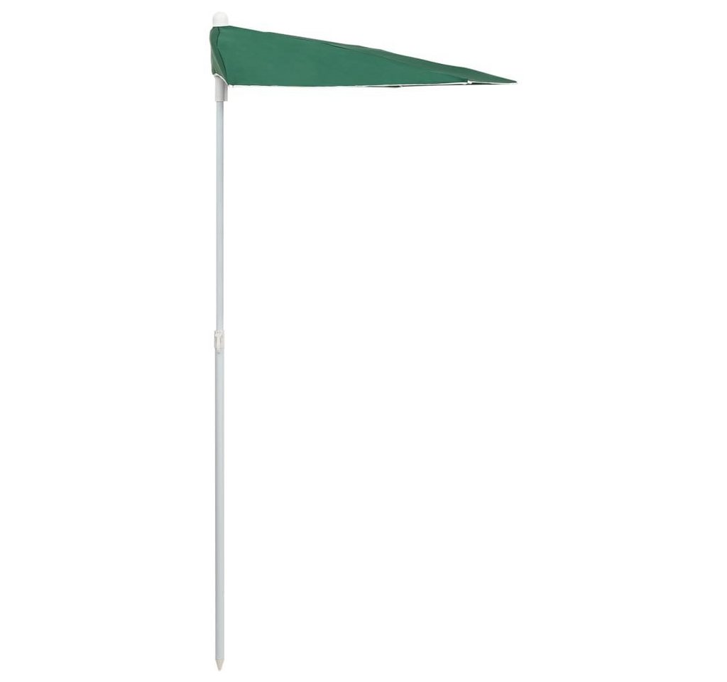 furnicato Sonnenschirm Halb-mit Mast 180x90 cm Grün, LxB: 90x180 cm