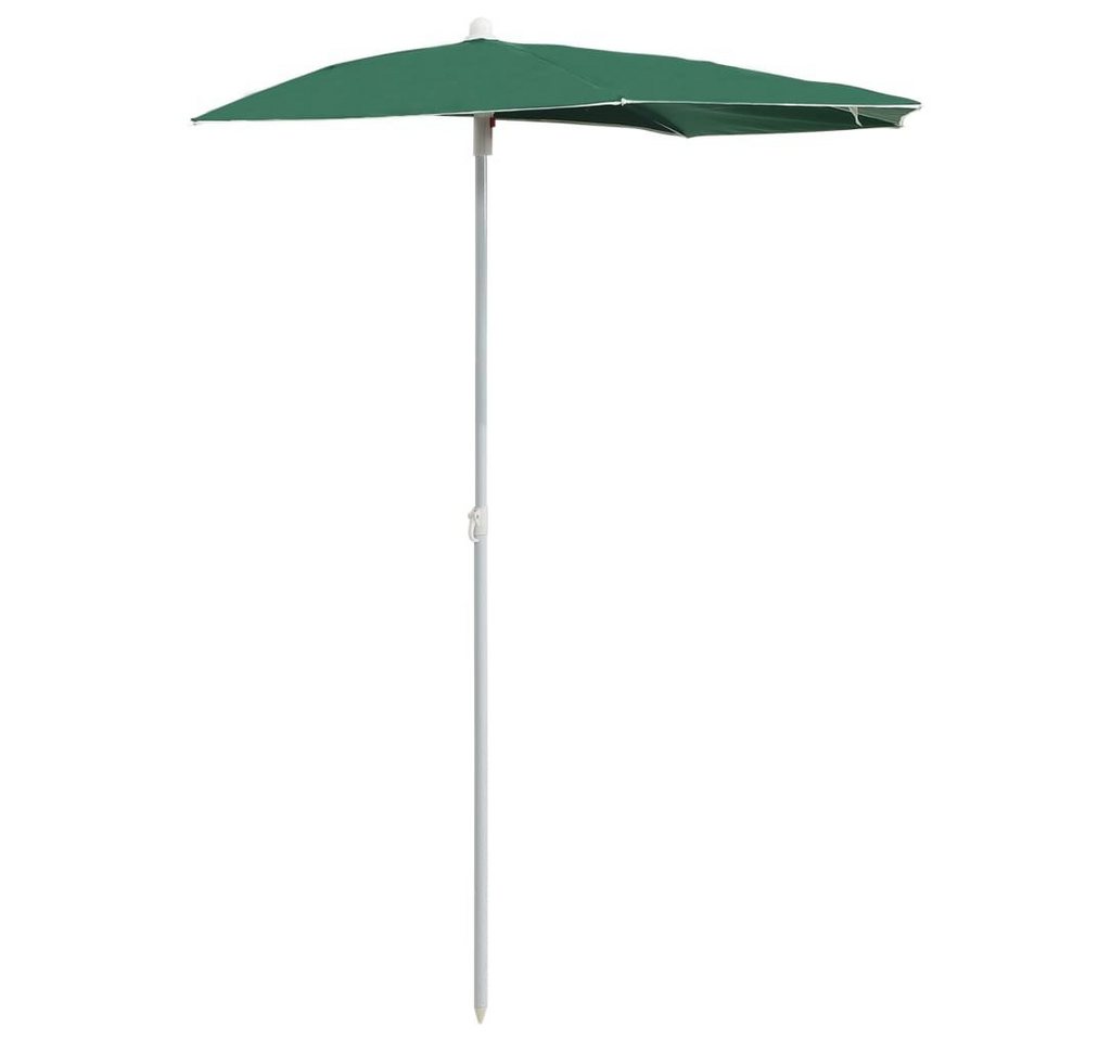 furnicato Sonnenschirm Halb-mit Mast 180x90 cm Grün, LxB: 90x180 cm Bild 2