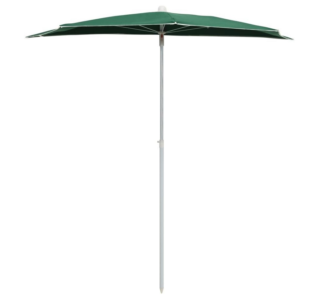 furnicato Sonnenschirm Halb-mit Mast 180x90 cm Grün, LxB: 90x180 cm Bild 5