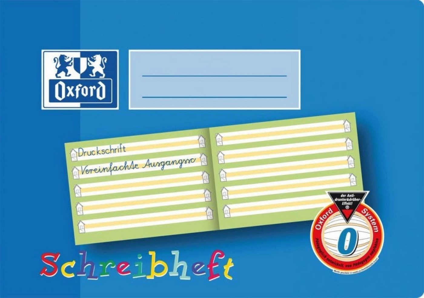 OXFORD Schulheft OXFORD Schule Schreiblernheft A5 quer, 16 Blatt, Lineatur 0 mit Bild 2