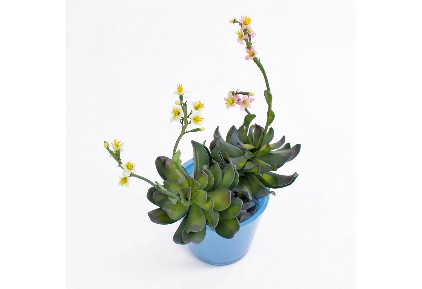 Kunstpflanze Aeonium auf Steckstab, rosa Blüten, 30cm - Künstliche Sukkulente Aeonium, artplants, Höhe 30.0 cm Bild 4