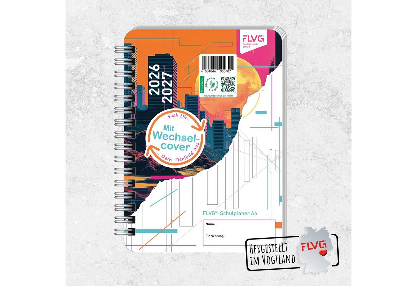 Schülerkalender POSTKARTENGRÖßE! - A6 Gymnasial-, Schul- und Studienplaner 2026/2027