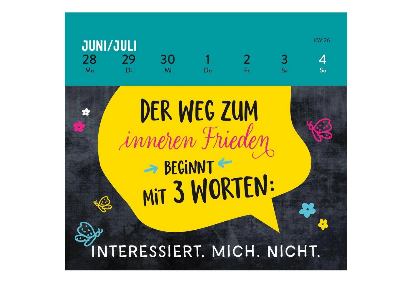 groh Verlag Schreibtischkalender Mini-Wochenkalender 2027: Bevor du fragst: Nö! Bild 2
