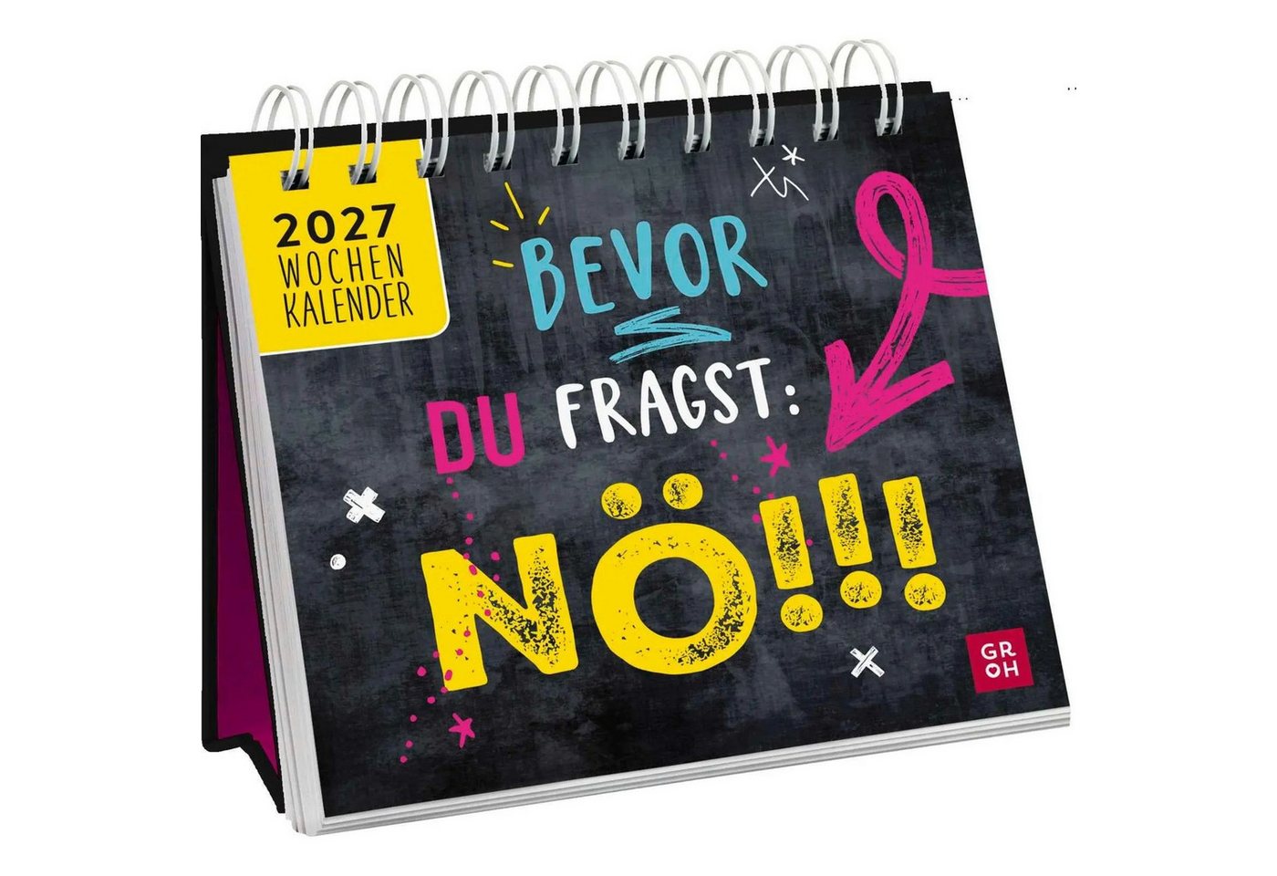 groh Verlag Schreibtischkalender Mini-Wochenkalender 2027: Bevor du fragst: Nö! Bild 5