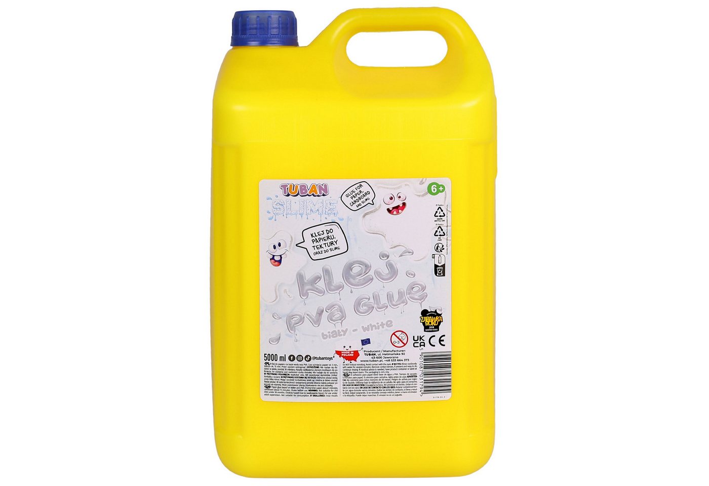 Sarcia.eu Bastelkleber Tuban Weißer Slime Kleber 5L – PVA Bastelkleber, hohe Deckkraft Bild 3