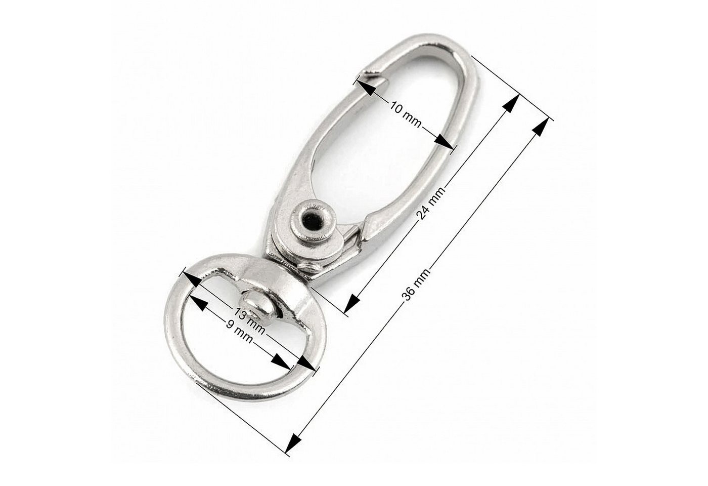 maDDma Karabiner 5 Bolzen-Karabiner Karabinerhaken Größen Farbwahl Gurtband Hundeleinen, (Paket, 5 St) Bild 2