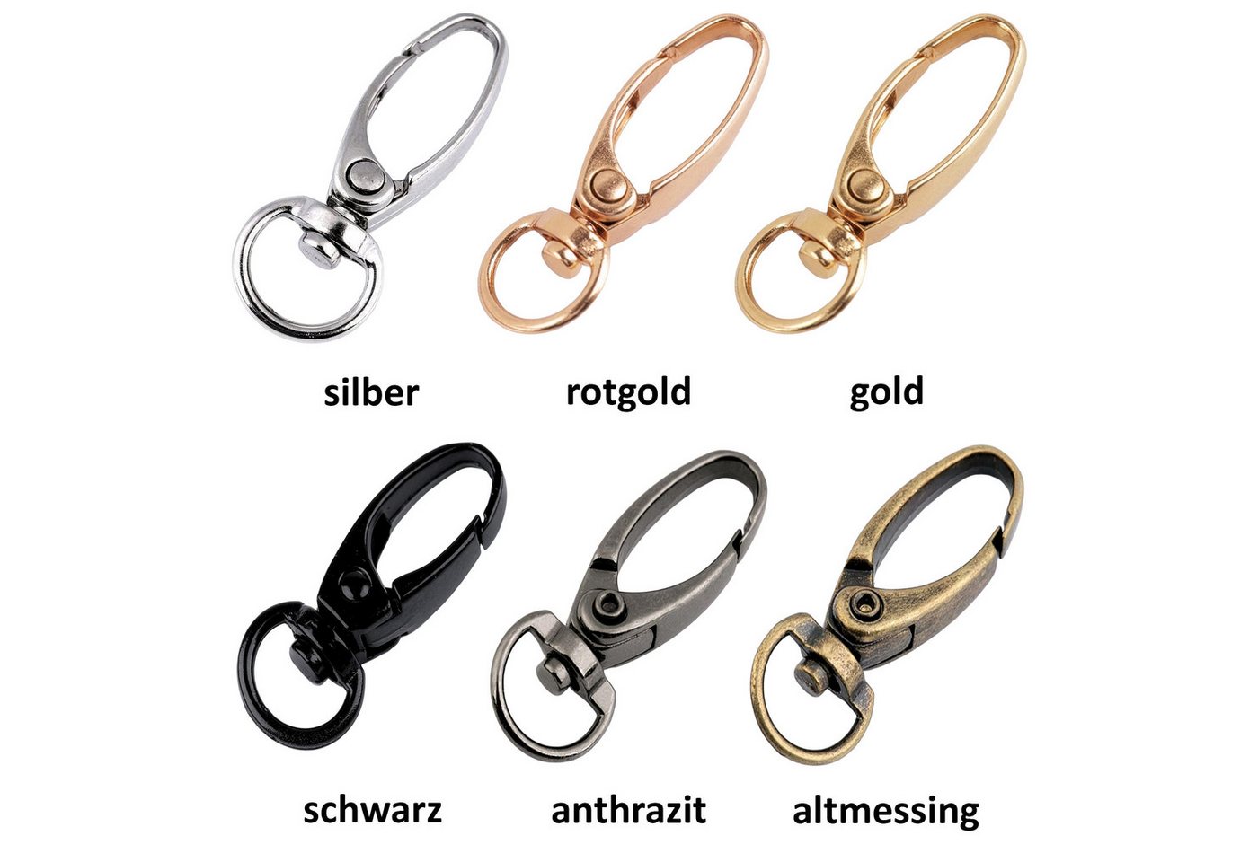 maDDma Karabiner 5 Bolzen-Karabiner Karabinerhaken Größen Farbwahl Gurtband Hundeleinen, (Paket, 5 St) Bild 3