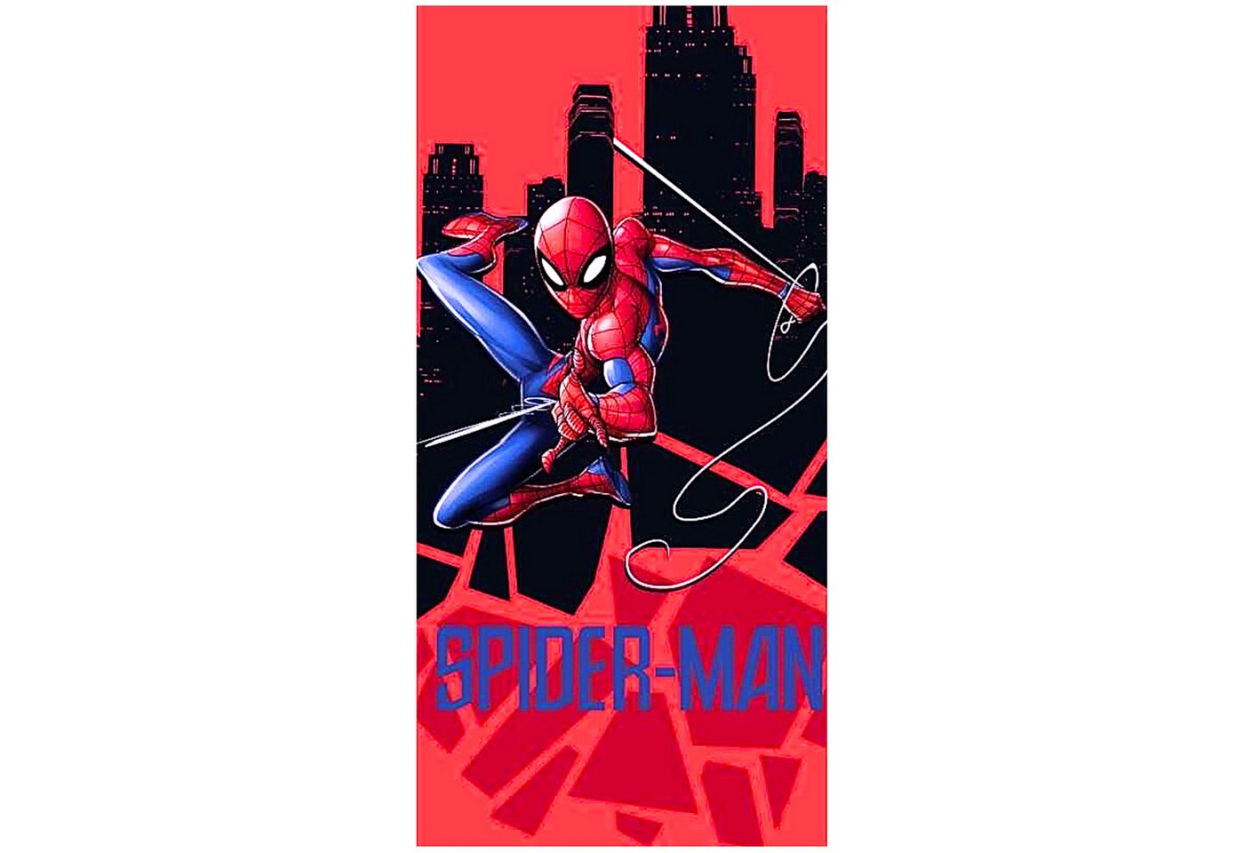 Spiderman Badetuch Marvel, Baumwolle, Kinder Strandtuch 70 x 140 cm