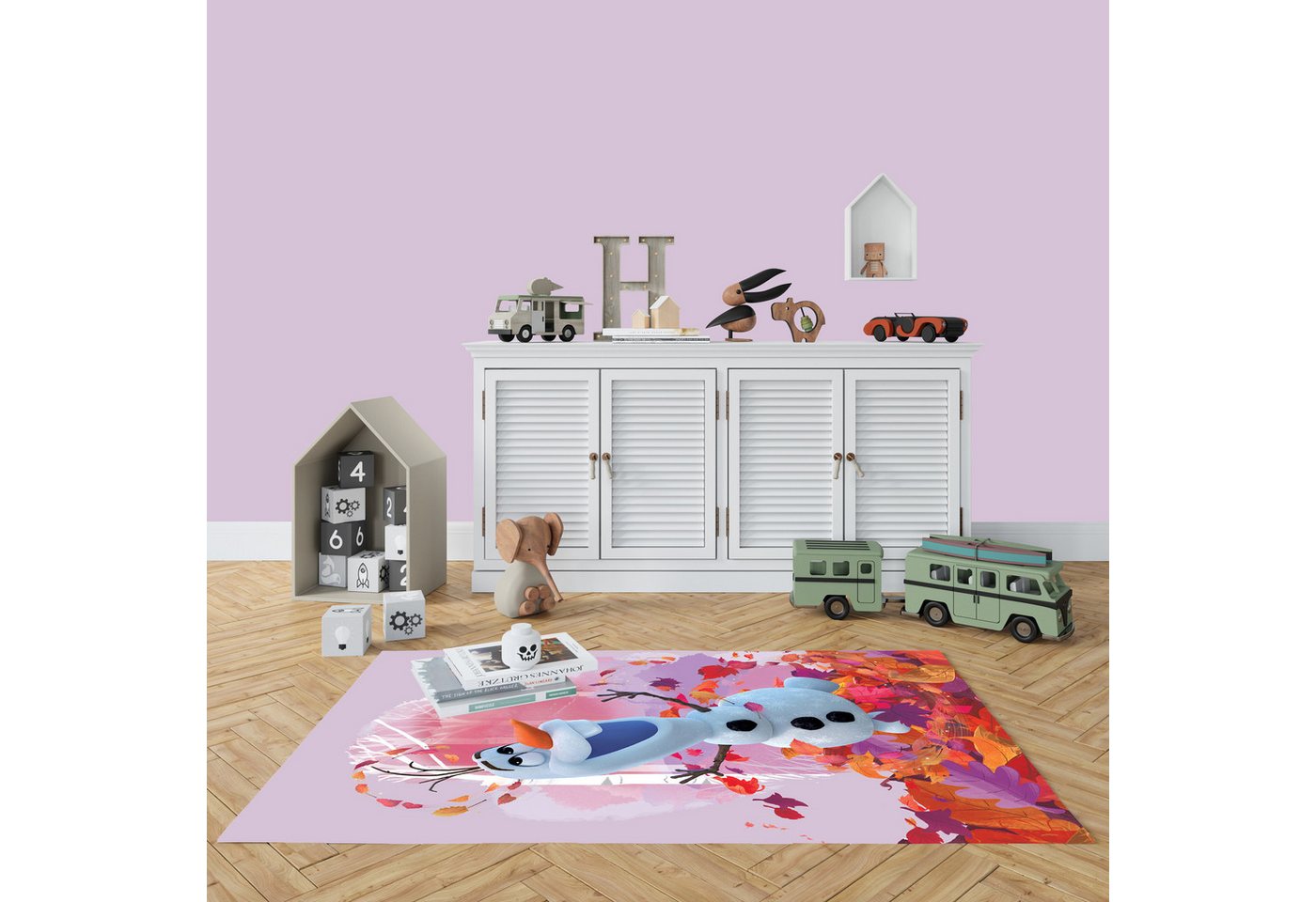 BERONAGE Kinderteppich Frozen Die Eiskönigin Olaf Summer Spiel-Teppich 100x133 cm, rechteckig, Höhe: 10 mm, rutschfest