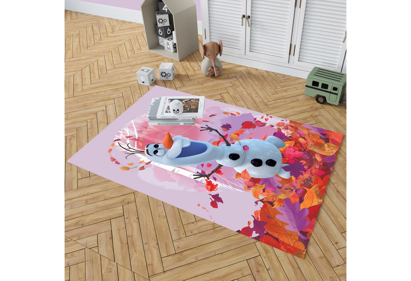 BERONAGE Kinderteppich Frozen Die Eiskönigin Olaf Summer Spiel-Teppich 100x133 cm, rechteckig, Höhe: 10 mm, rutschfest Bild 3