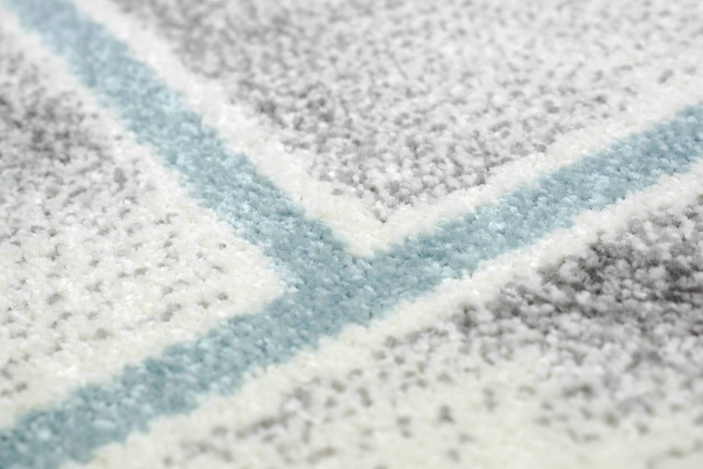 Carpetia Teppich Teppich Marmor Design Wohnzimmer Flur blau grau creme - pflegeleicht, rechteckig, Höhe: 9 mm