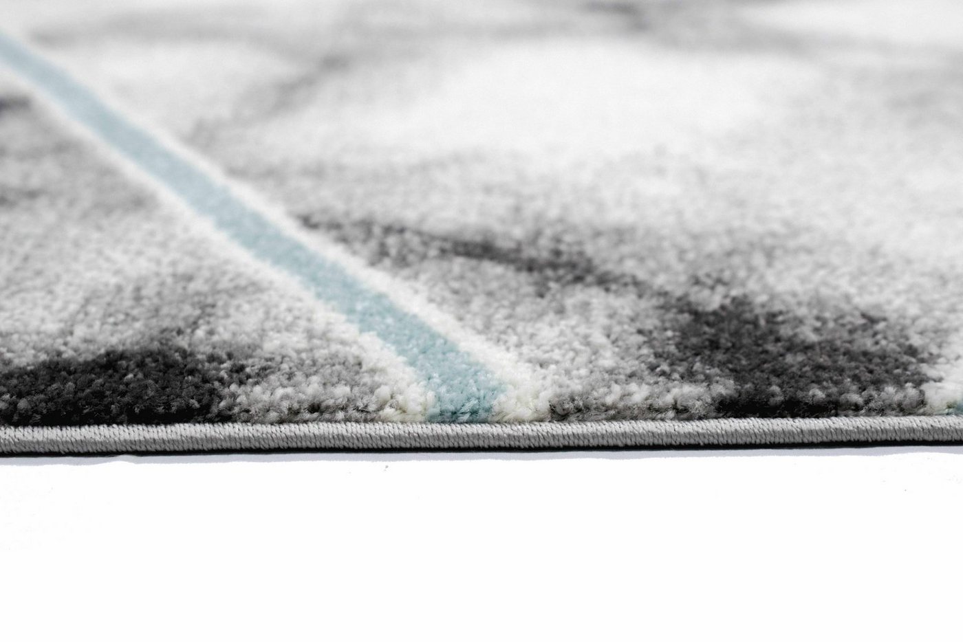 Carpetia Teppich Teppich Marmor Design Wohnzimmer Flur blau grau creme - pflegeleicht, rechteckig, Höhe: 9 mm Bild 4