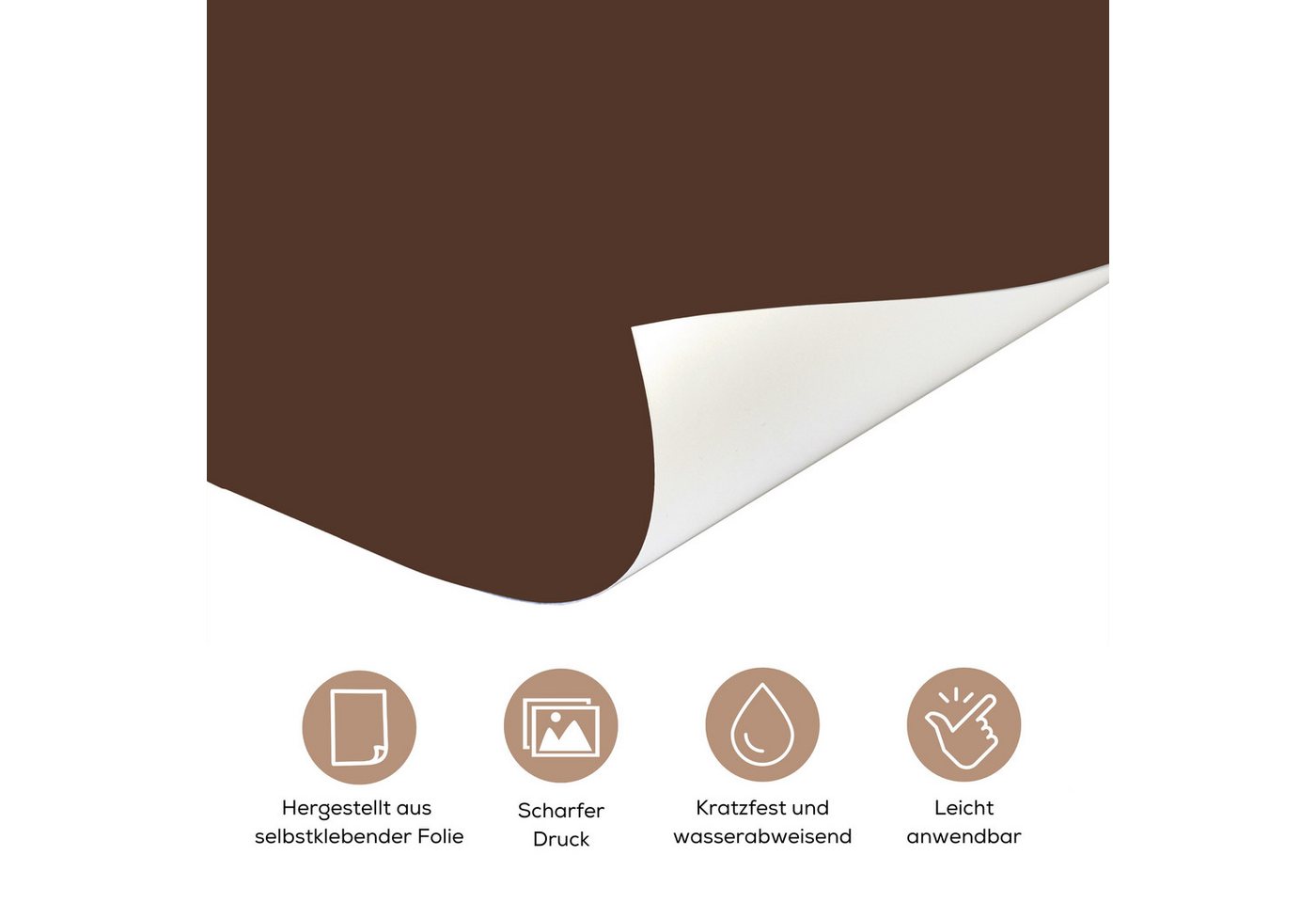 MuchoWow Türtapete Braun - Dunkel - Farben, Matt, bedruckt, (1 St), Selbstklebende Tapete, Folie für Möbel, 70x215 cm Bild 3