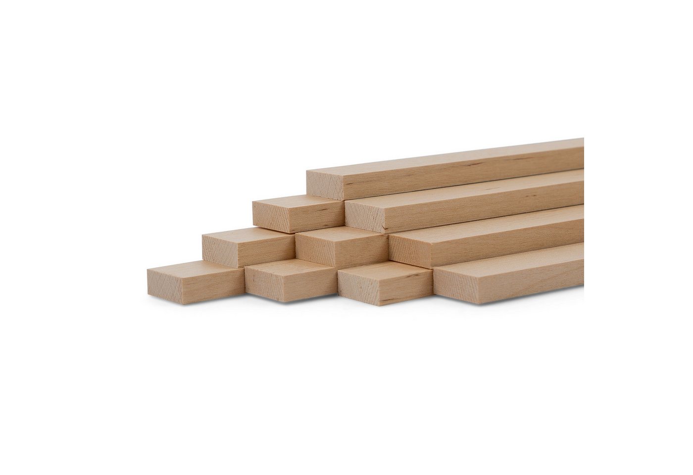 Woodsellers Kantholz 10er-Set Holzleisten - Birke gehobelt - 8 x 20 x 50 0mm, (10 Packung 10-tlg), Woodsellers - 10er-Set Holzleiste - Birke gehobelt - 8x20x500 mm