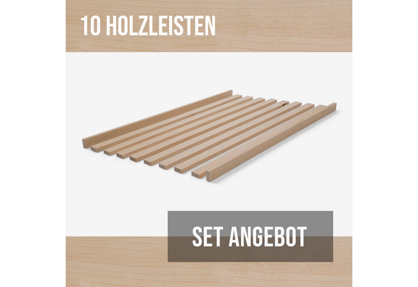 Woodsellers Kantholz 10er-Set Holzleisten - Birke gehobelt - 8 x 20 x 50 0mm, (10 Packung 10-tlg), Woodsellers - 10er-Set Holzleiste - Birke gehobelt - 8x20x500 mm Bild 3