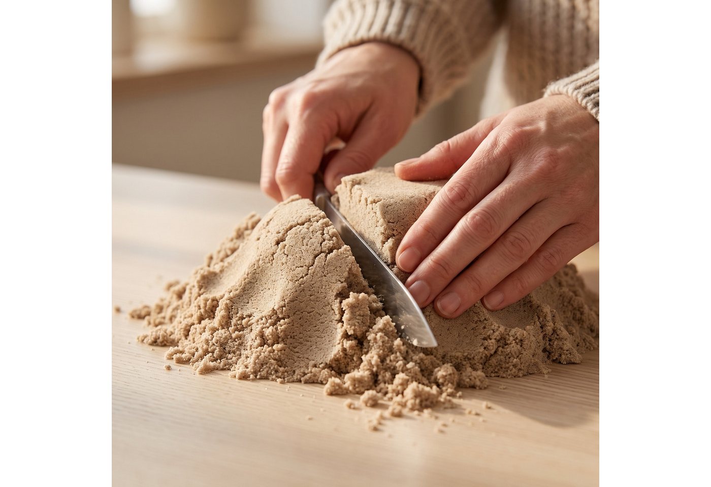 frankenart Knetsand 2,5 kg Eimer – kinetischer Spielsand, formbar wie Knete, ab 3 Jahren (1-tlg), Im wiederverschließbaren Eimer – trocknet nicht aus