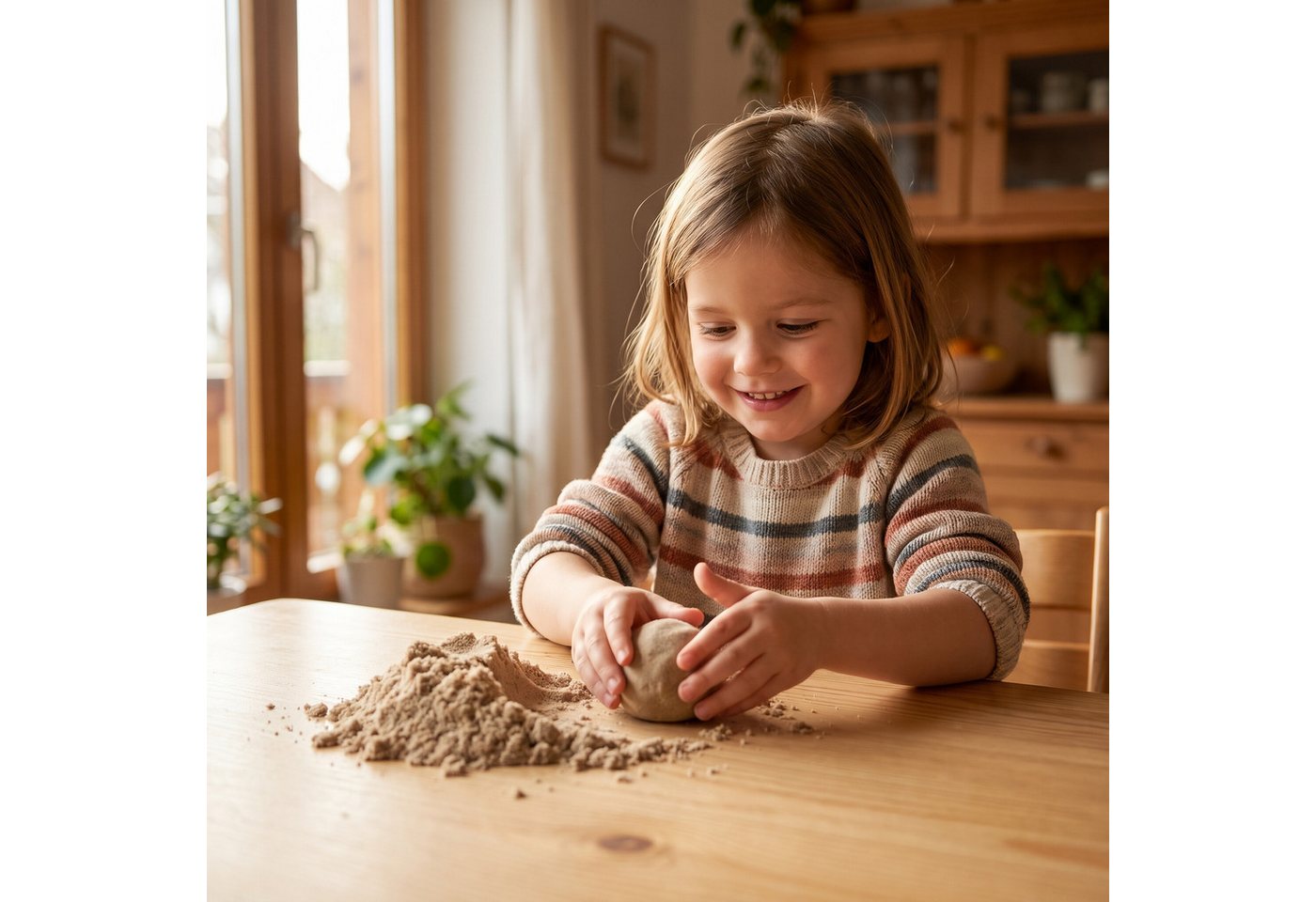 frankenart Knetsand 2,5 kg Eimer – kinetischer Spielsand, formbar wie Knete, ab 3 Jahren (1-tlg), Im wiederverschließbaren Eimer – trocknet nicht aus Bild 2