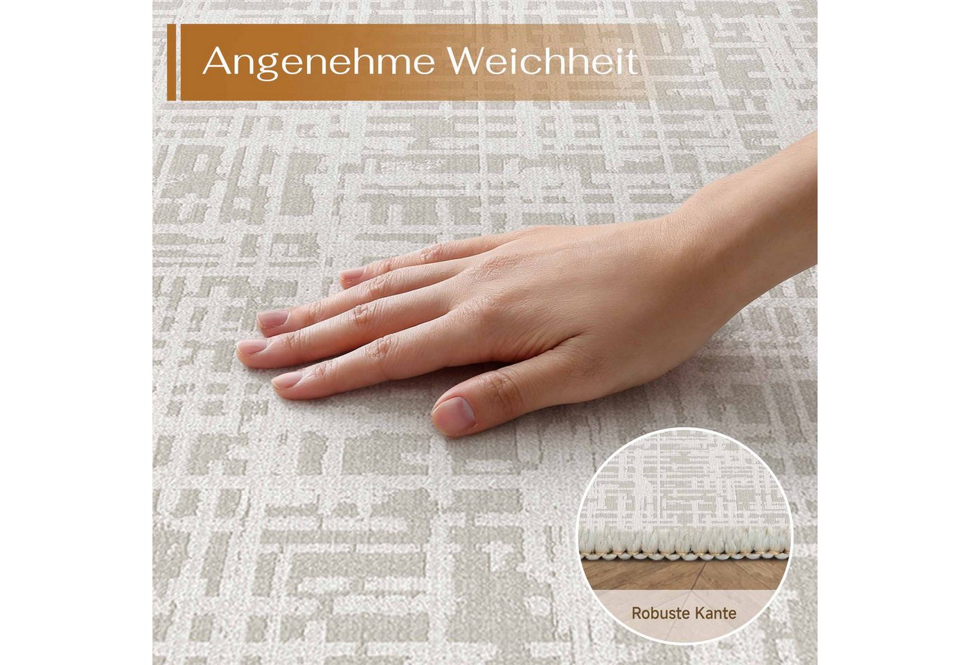 PURECOZY Teppich moderner Kurzflor Teppich, weich & kuschelig für diverse Innenräume, Rechteckig, Höhe: 5 mm, waschbar, rutschfest, 120x180, 160x230, 200x300, 300x400 cm Bild 2