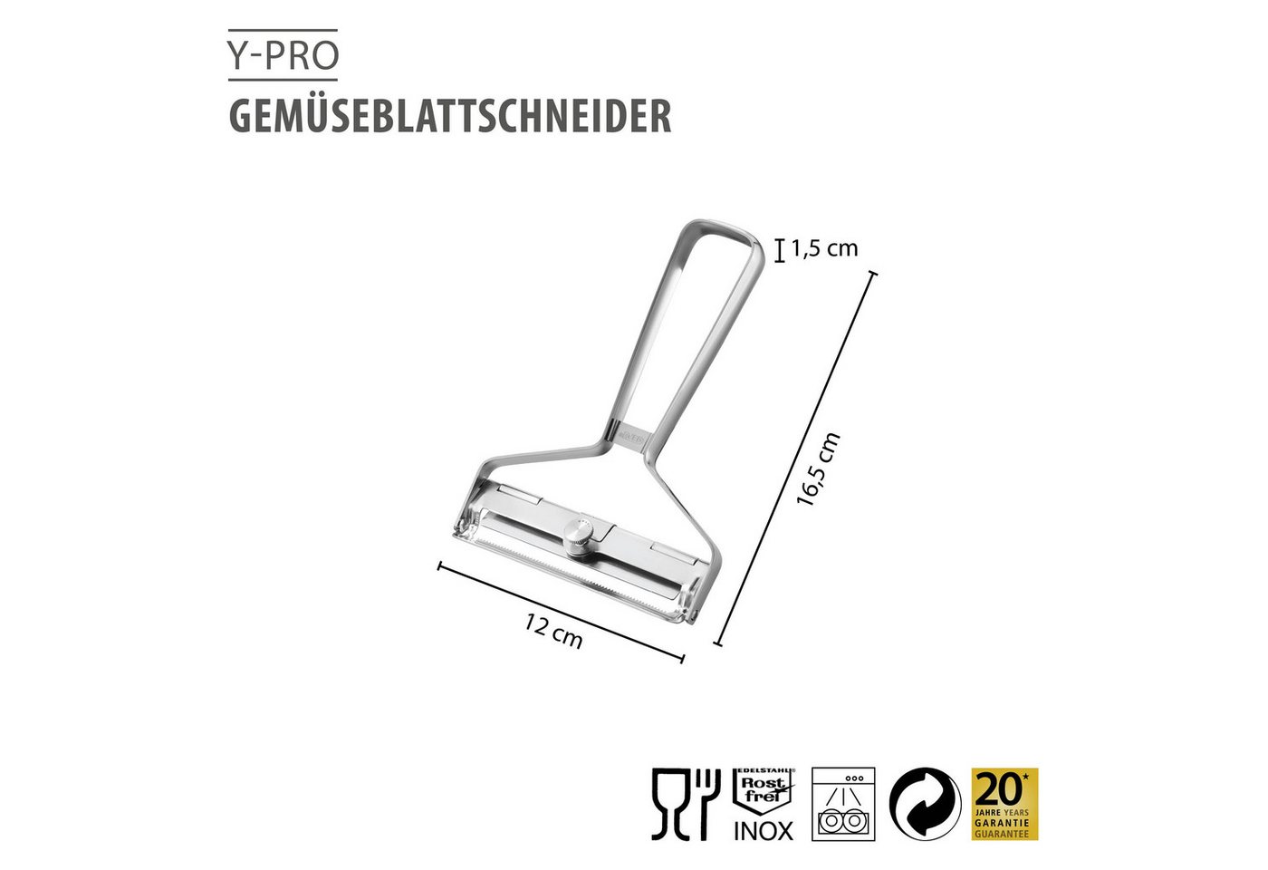 GEFU Gemüse-Scheibenschneider Gemüseblattschneider Y-PRO Bild 5