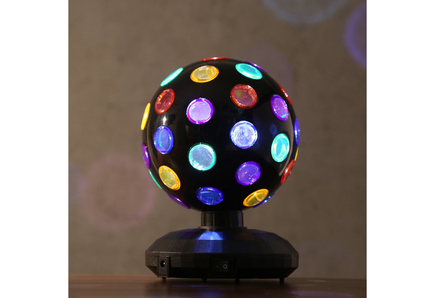 SATISFIRE Discolicht Disco Ball Lichteffekt Kugel Partyeffekt Batterie/USB Strahleneffekt, LED Classic, mehrfarbig / bunt Bild 5