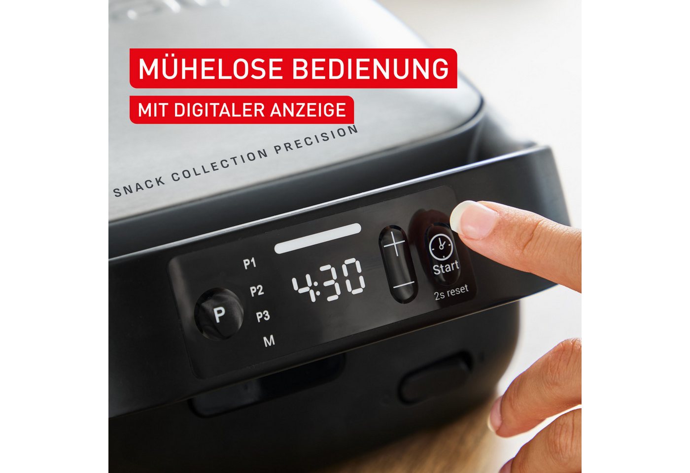 Tefal 2-in-1-Sandwichmaker Snack Collection Precision, Sandwiches & Waffeln, 3 Programme, digitaler Bildschirm, Timer