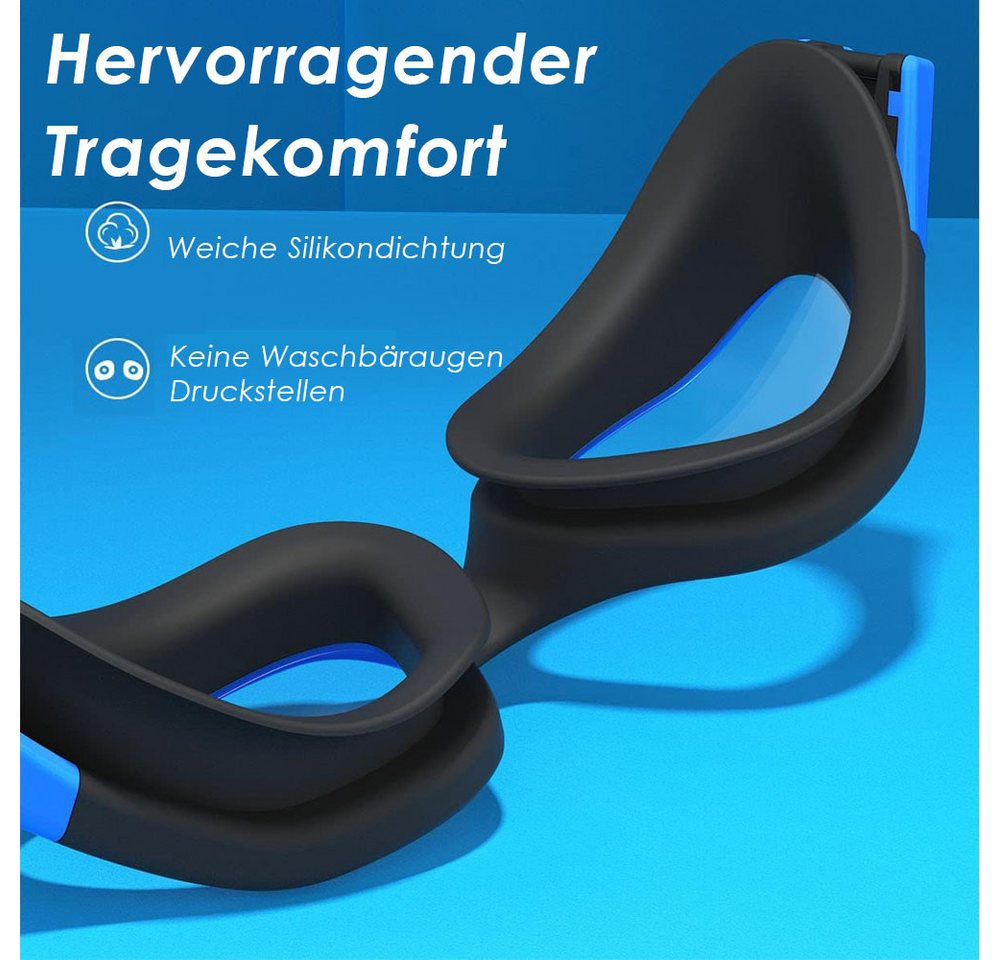 AFKSMILE Schwimmbrille Polarisierte Schwimmbrille für Unisex und Erwachsene und Damen, 100% UV-Schutzbrille, Upgrade Anti-Beschlag-Technologie