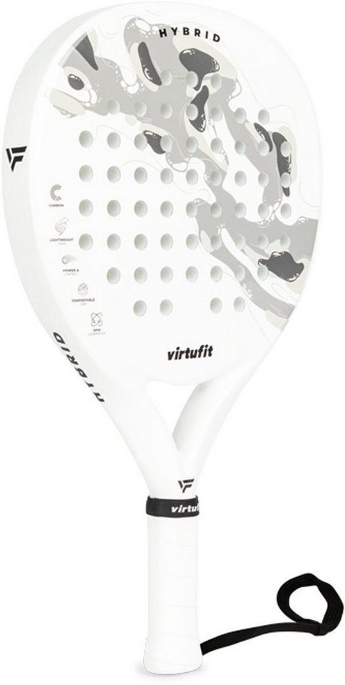 VirtuFit Padelschläger VirtuFit Hybrid Padel-Schläger Weiß Grau 365 g Bild 4