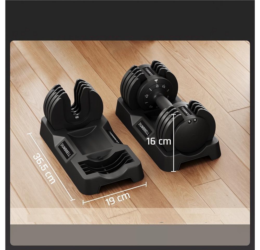Yaheetech Kurzhantel 5-in-1 Verstellbare Hantel, Mit 5 Gewichtsstufen von 2 bis 12 kg, 1-Sekunde-Schnelleinstellung Bild 2