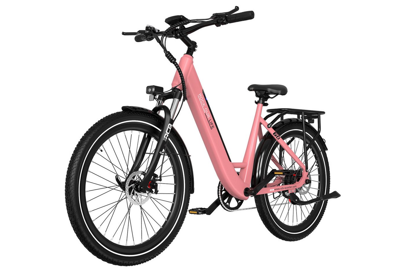 RCB E-Bike Pedelec G6 für Stadt und Gelände,27,5 Zoll Damen Elektrofahrrad,13Ah,80-120 km, 7 Gang, Kettenschaltung, Heckmotor, 468 Wh, APP&NFC, ebike Damen, Drehmomentsensor, max. Geschwindigkeit: 25 km/h Bild 2