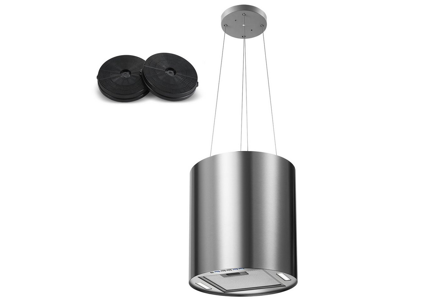 SNDOAS Inselhaube Dunstabzugshaube Umluft 35cm 700 m³/h mit Aktivkohlefilter, 3 Stufen Dunstabzugshaube Umluft 35cm 700 m³/h mit Aktivkohlefilter, 3 Stufen, 5 Minuten Nachlauf, LED-Licht für Moderne Inselhauben, A+ Bild 5