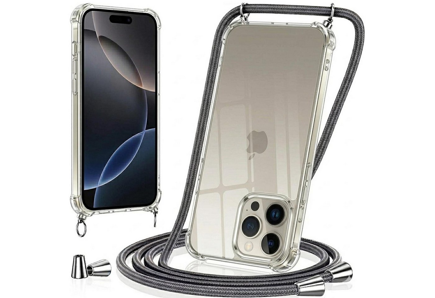 CoolGadget Handykette Handyhülle mit Handyband für Apple iPhone 17 6,3 Zoll, Case zum Umhängen Kette Halsband Kordel mit Hülle für iPhone 17 Bild 2