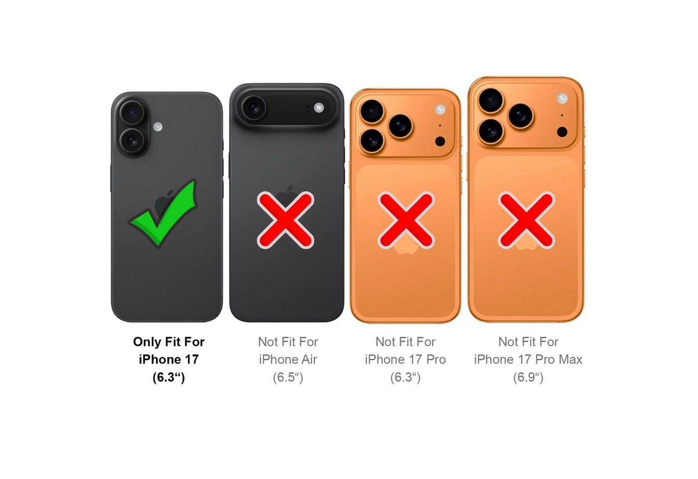 CoolGadget Handykette Handyhülle mit Handyband für Apple iPhone 17 6,3 Zoll, Case zum Umhängen Kette Halsband Kordel mit Hülle für iPhone 17 Bild 5
