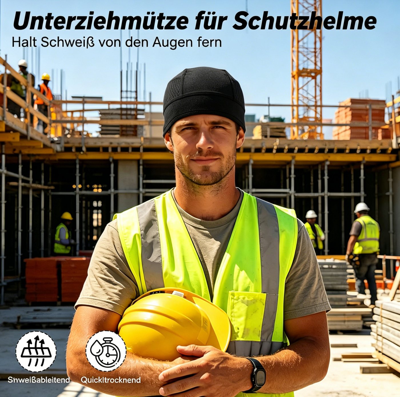 Zaewry Unterhelmmütze Atmungsaktive Mesh-Helm-Innenmütze, visierlose Fahrradkappe, leicht und schnelltrocknend, Sommer-Mesh-Radsport-Kopftuchmütze Bild 2