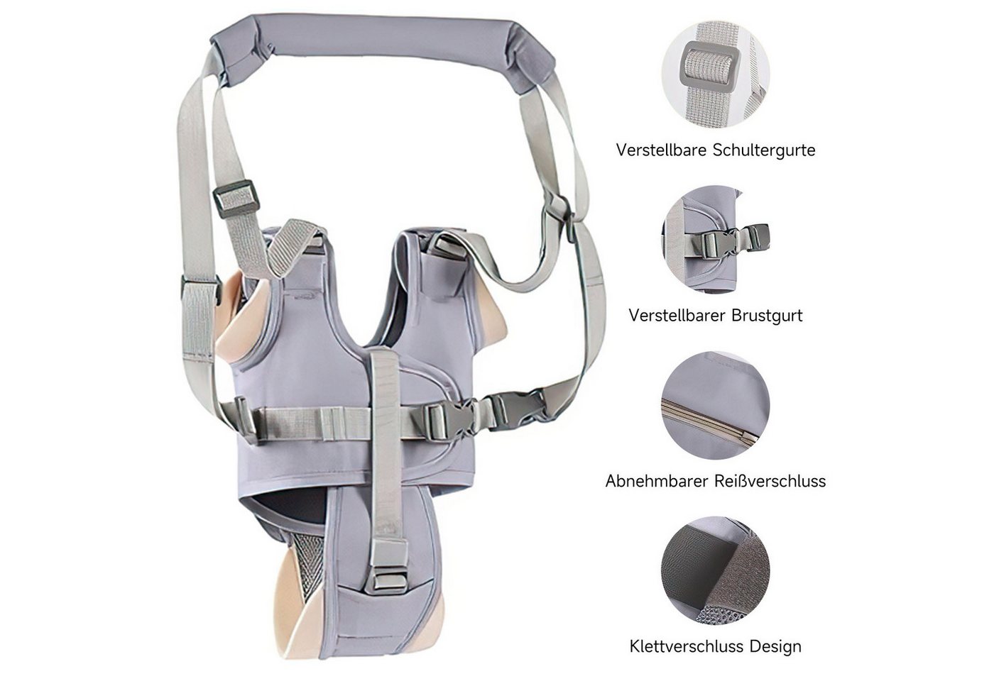 AIMAX Lauflernhilfe Lauflernwagen Baby Walker Lauflernhilfe Gehhilfe für Einstellbar, (mit Magischen Aufklebern, Multifunktional MaxTragfähigkeit 36kg, 1-tlg., 3 in 1 Abnehmbarer, Geschenke für Neugeborene, Taufe, Baby-Part uvm), Kleinkind 9-24 Monthe Ergonomisch Stehen Gehen Lernen Helfer