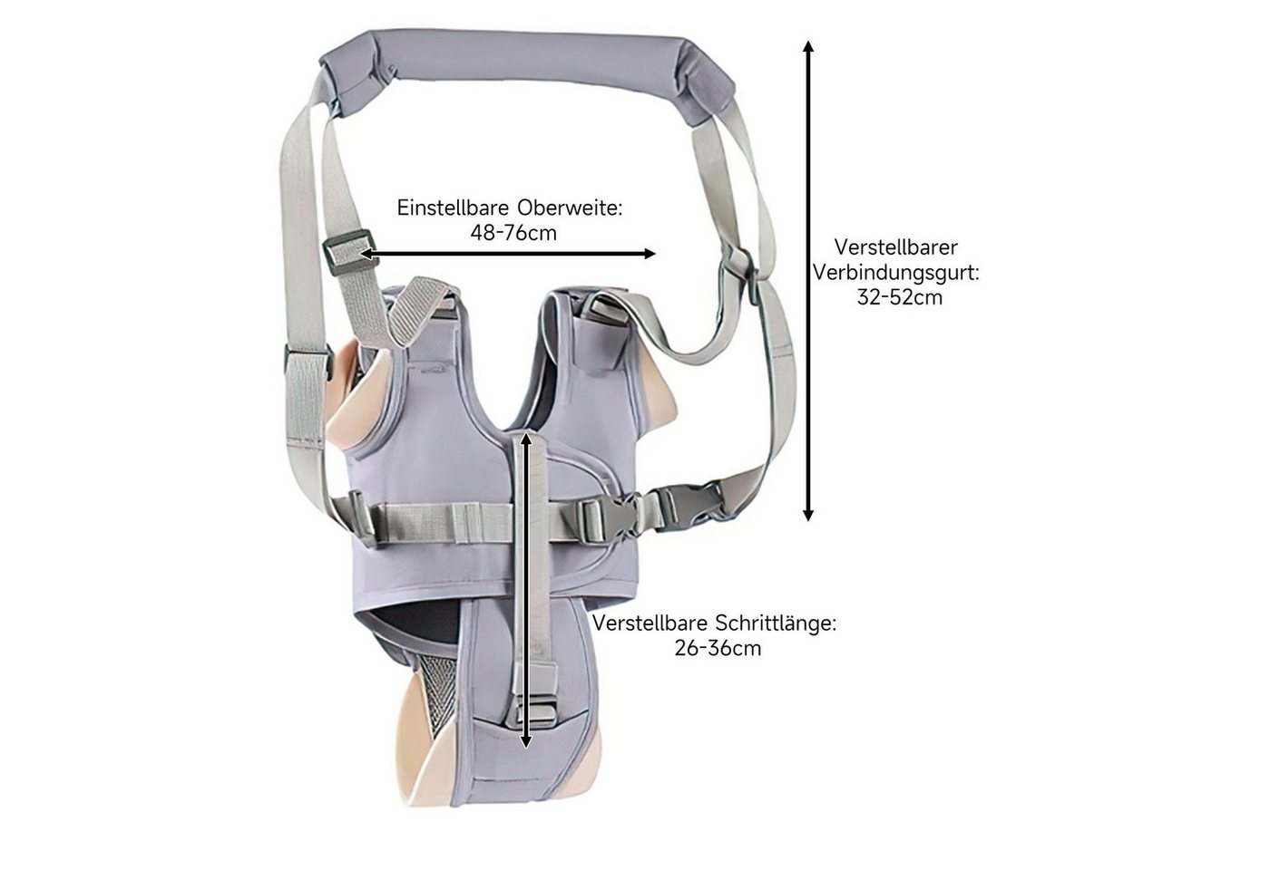 AIMAX Lauflernhilfe Lauflernwagen Baby Walker Lauflernhilfe Gehhilfe für Einstellbar, (mit Magischen Aufklebern, Multifunktional MaxTragfähigkeit 36kg, 1-tlg., 3 in 1 Abnehmbarer, Geschenke für Neugeborene, Taufe, Baby-Part uvm), Kleinkind 9-24 Monthe Ergonomisch Stehen Gehen Lernen Helfer Bild 4