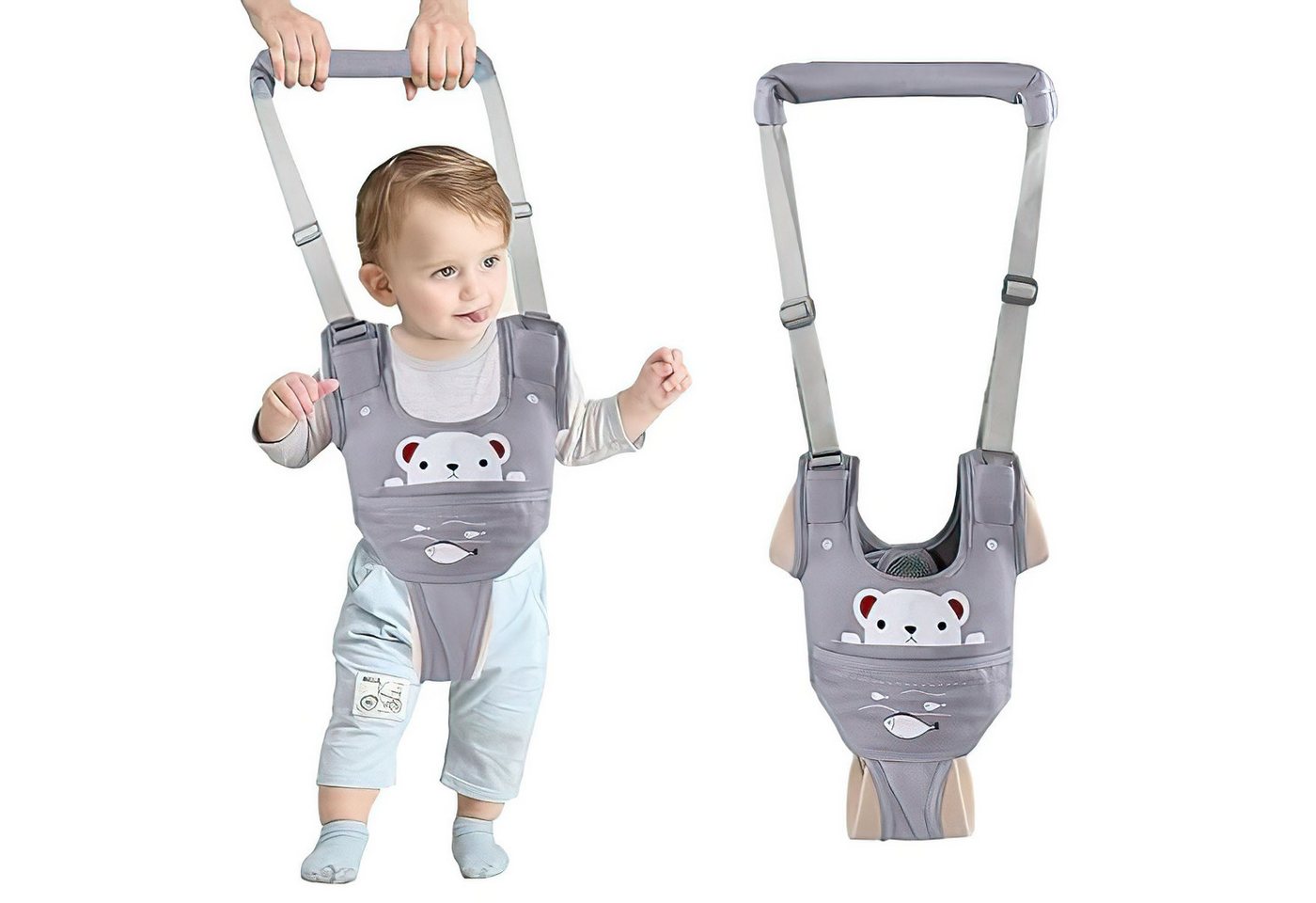 AIMAX Lauflernhilfe Lauflernwagen Baby Walker Lauflernhilfe Gehhilfe für Einstellbar, (mit Magischen Aufklebern, Multifunktional MaxTragfähigkeit 36kg, 1-tlg., 3 in 1 Abnehmbarer, Geschenke für Neugeborene, Taufe, Baby-Part uvm), Kleinkind 9-24 Monthe Ergonomisch Stehen Gehen Lernen Helfer Bild 5